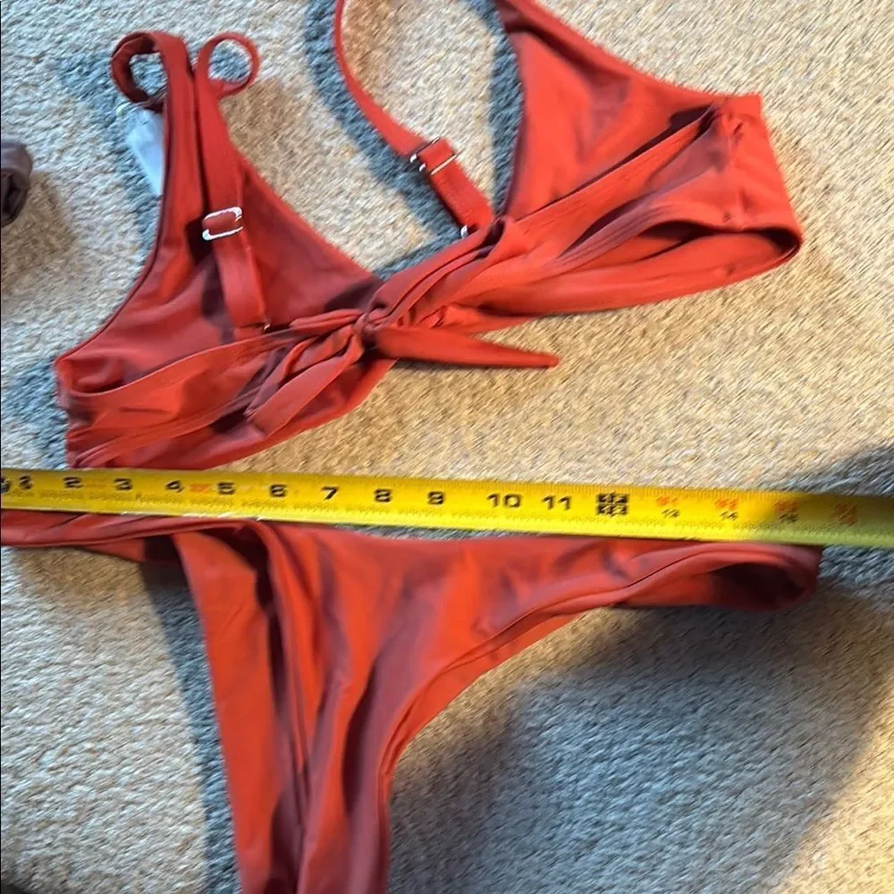 Stylish Women's Swimwear Set -burnt orange and mauve